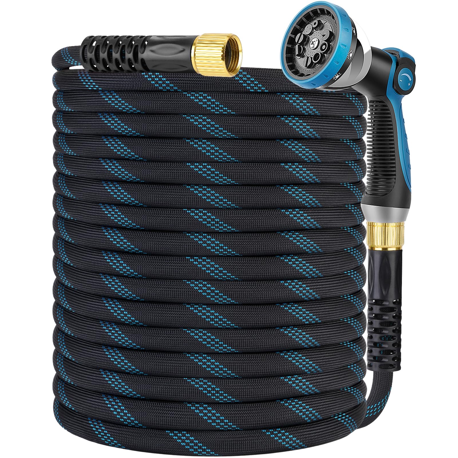 KETTOYA non-expanding hose 75ft, showing a lightweight design for easier garden watering.