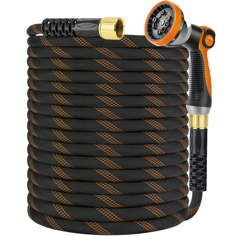 KETTOYA non-expanding hose outer view showing compact, kink-resistant design for easy watering