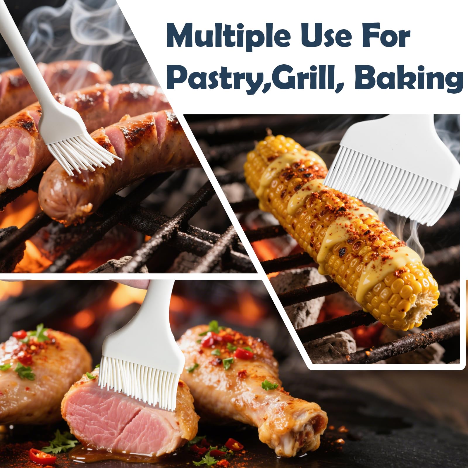 KEUYE ergonomic-handle-basting-brush provides comfortable grip