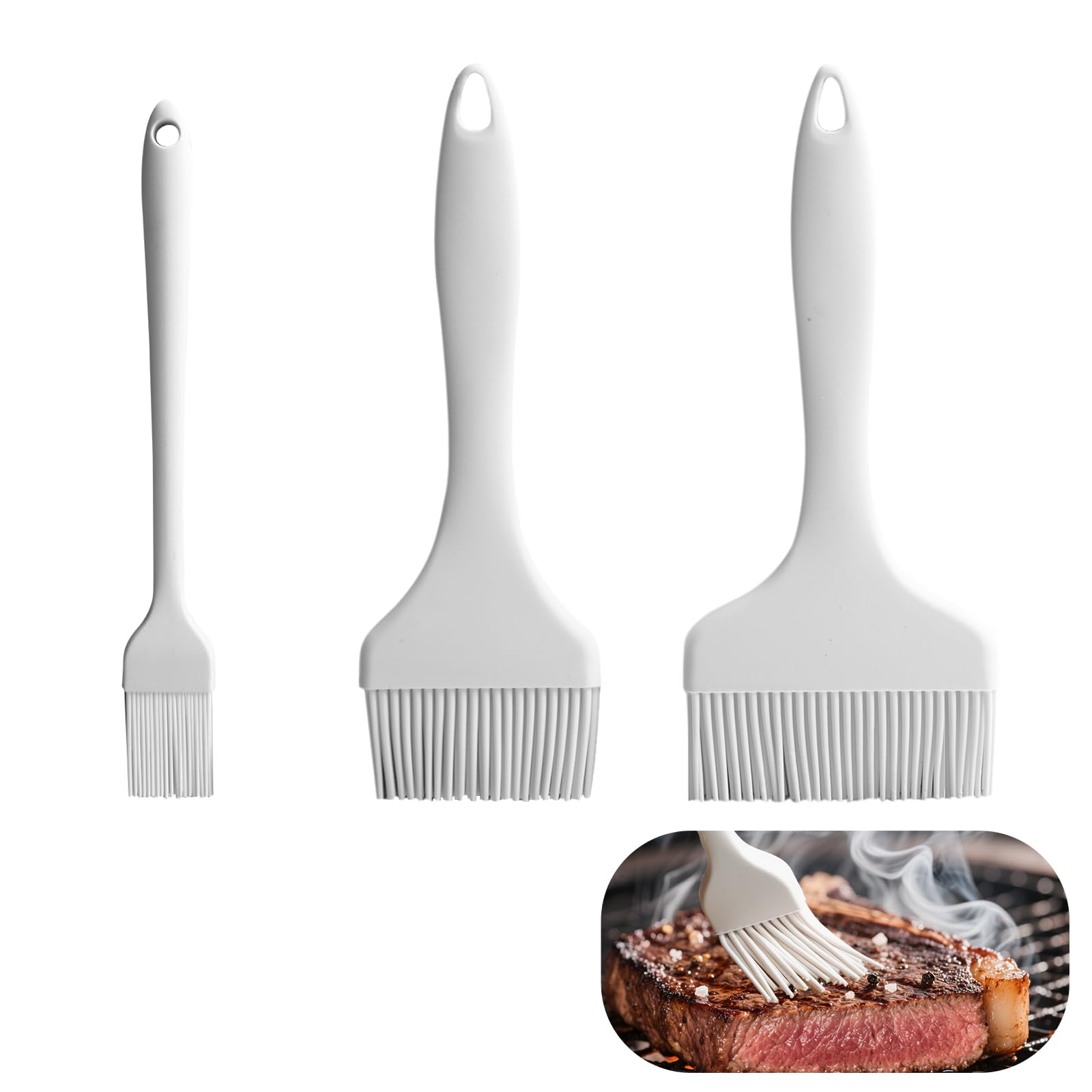 KEUYE meat brush-basting-3pc for smooth marinade application