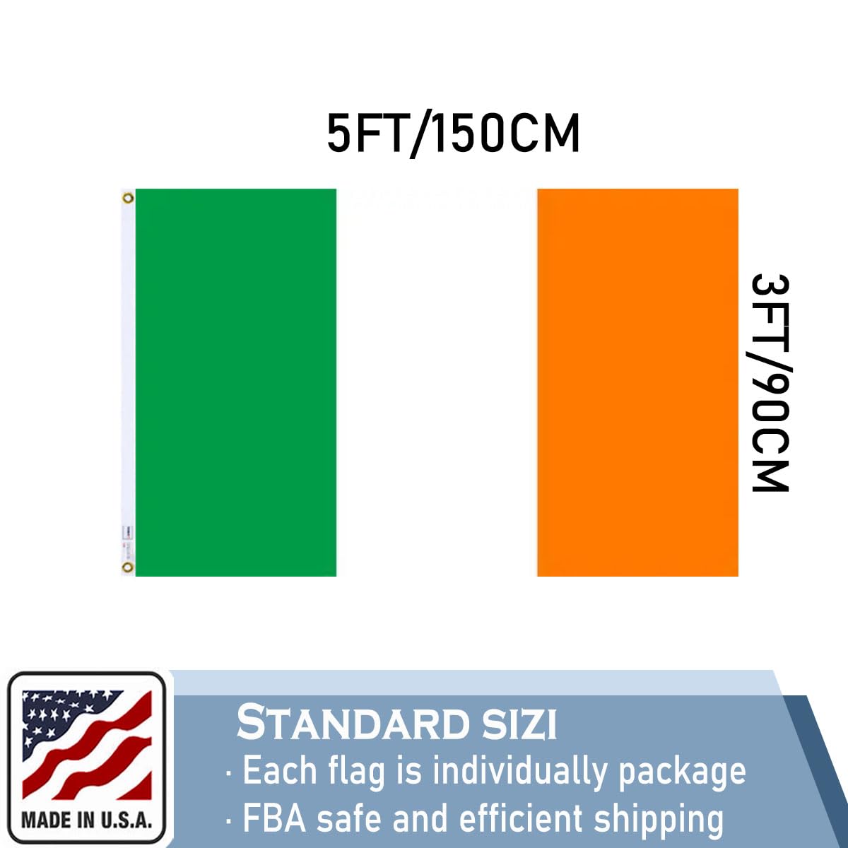KEYCA Ireland flag designed for home, business, and outdoor displays