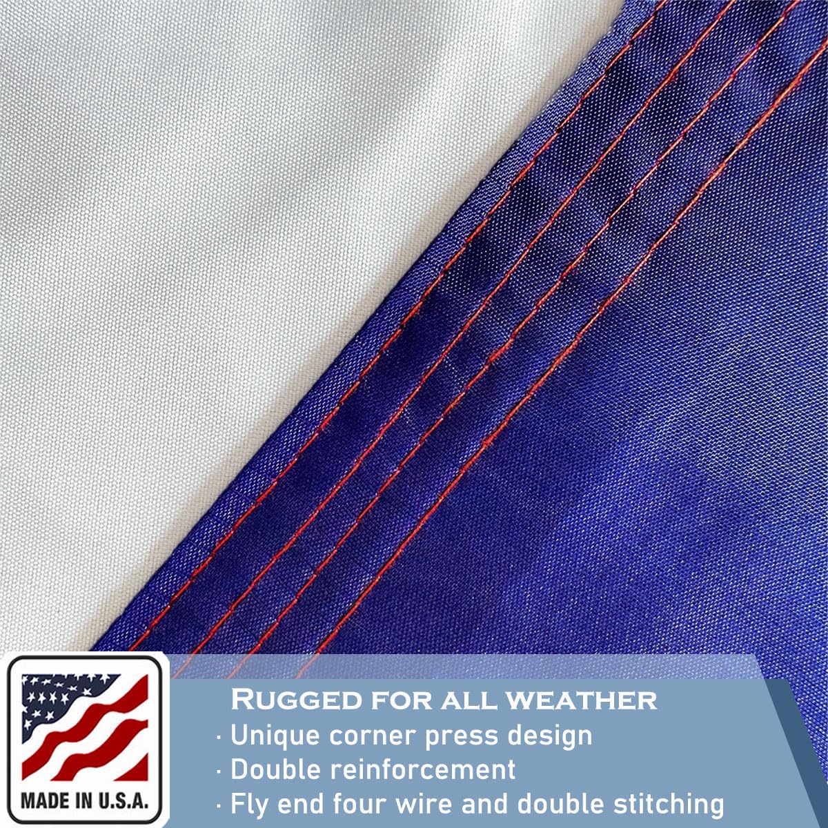 KeyCA flag uses premium dye to keep colors bright.