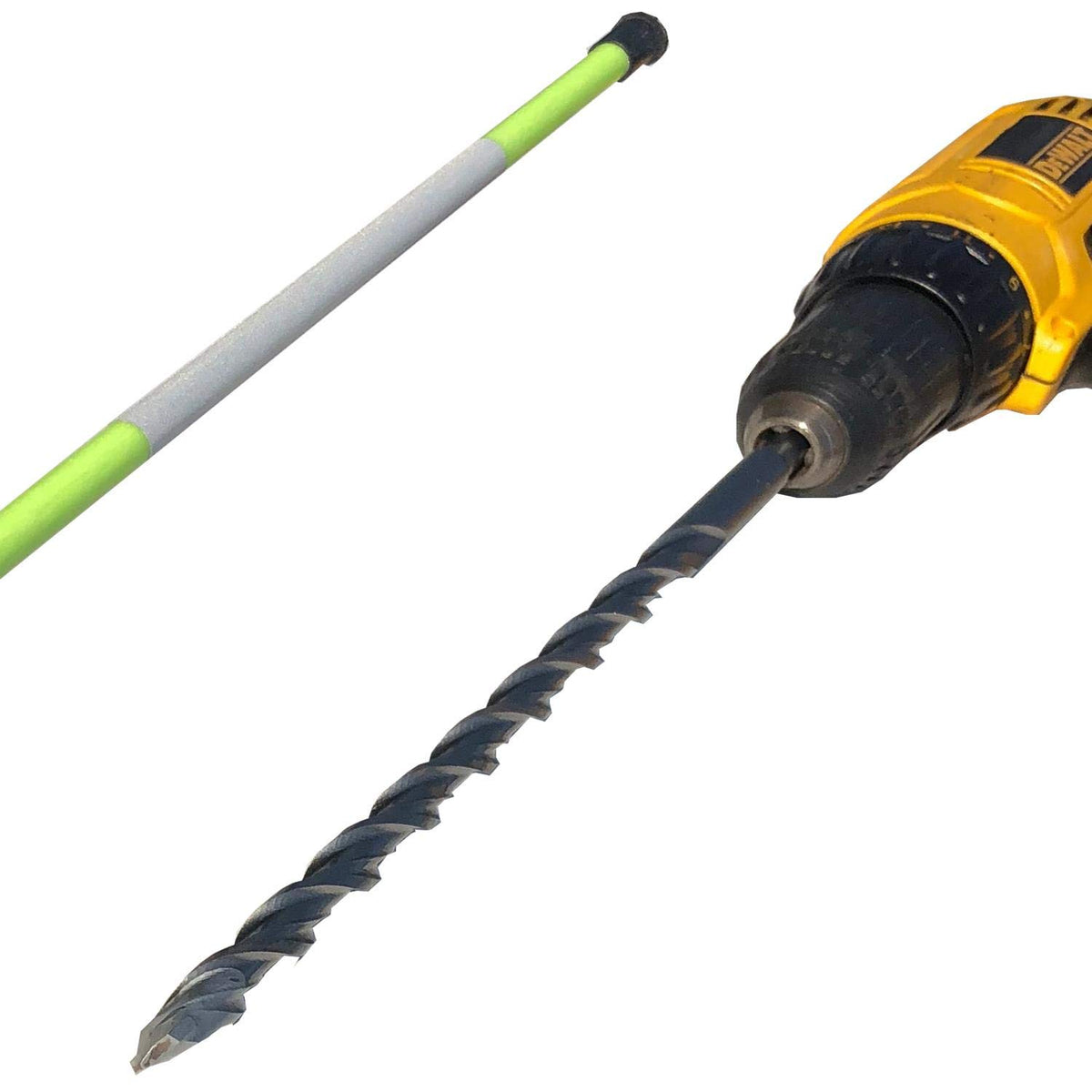 Keyfit Tools MarkerBit 12in drill bit in stainless steel for fast driveway marker installation