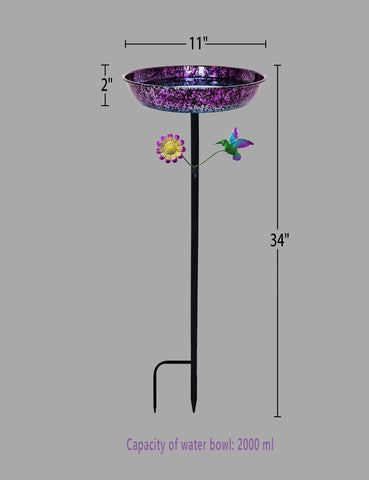 Keygift metal pole design provides sturdy freestanding support for your yard.