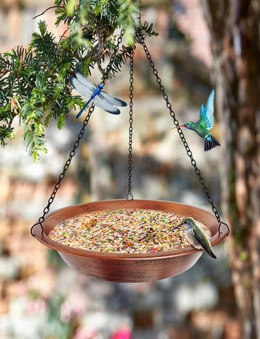 Keygift multipurpose feeder and water dish ideal for seed and bath.