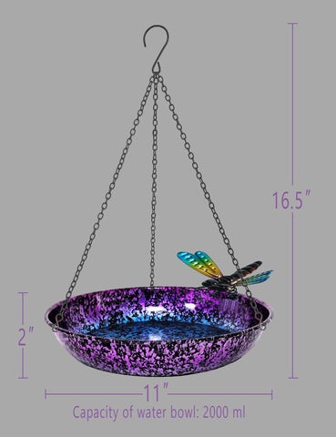 Keygift outdoor 11-inch bowl provides ample space for water or seeds