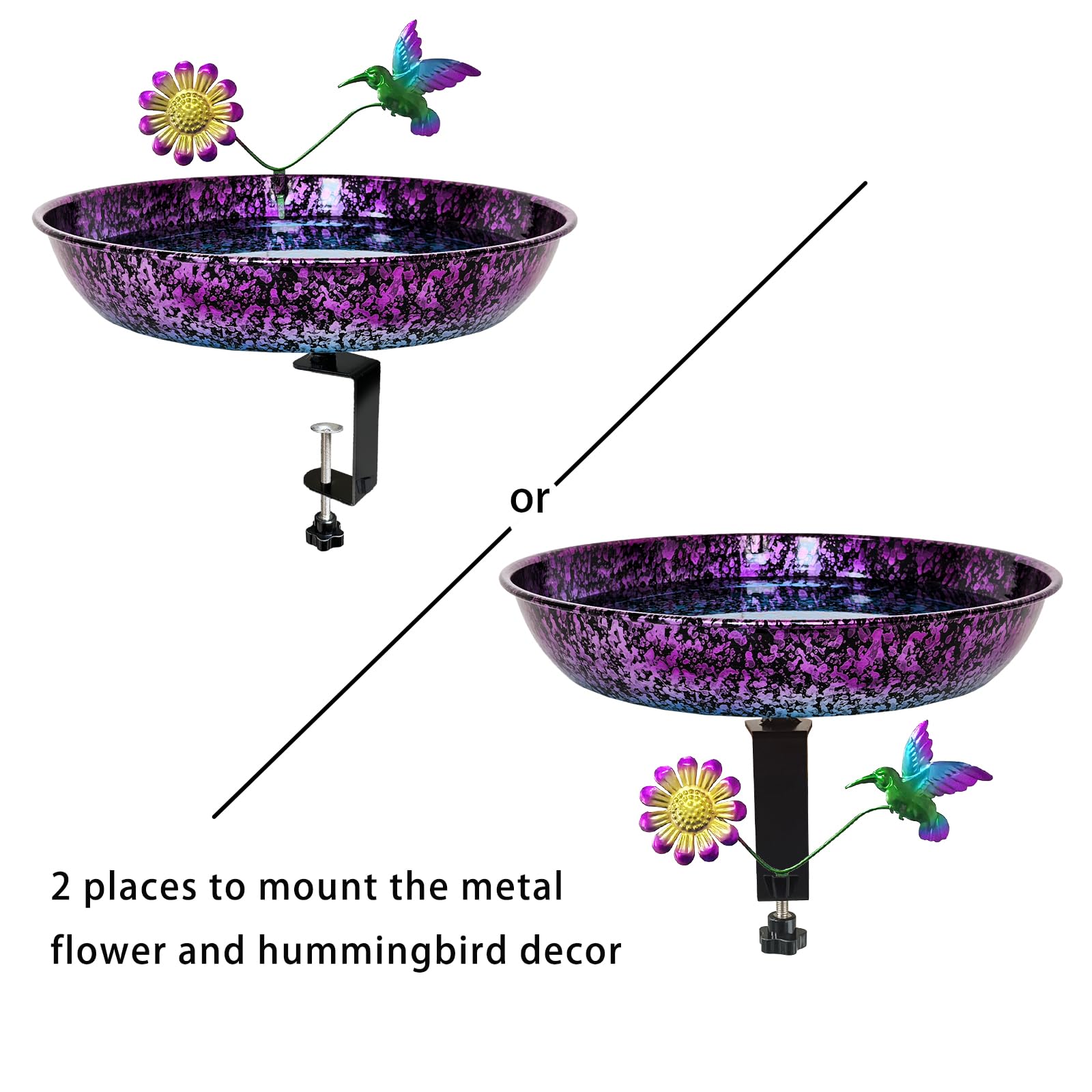 Keygift weather-resistant metal bowl stays rust-free in all seasons