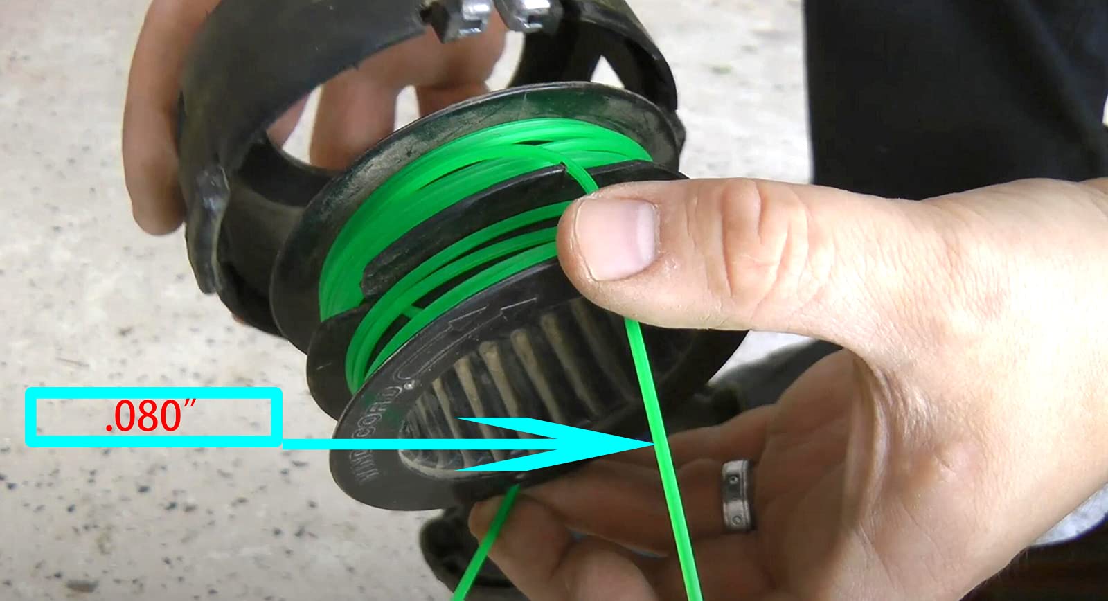 KEYHAO 0.080 inch trimmer line on a long spool for refills.