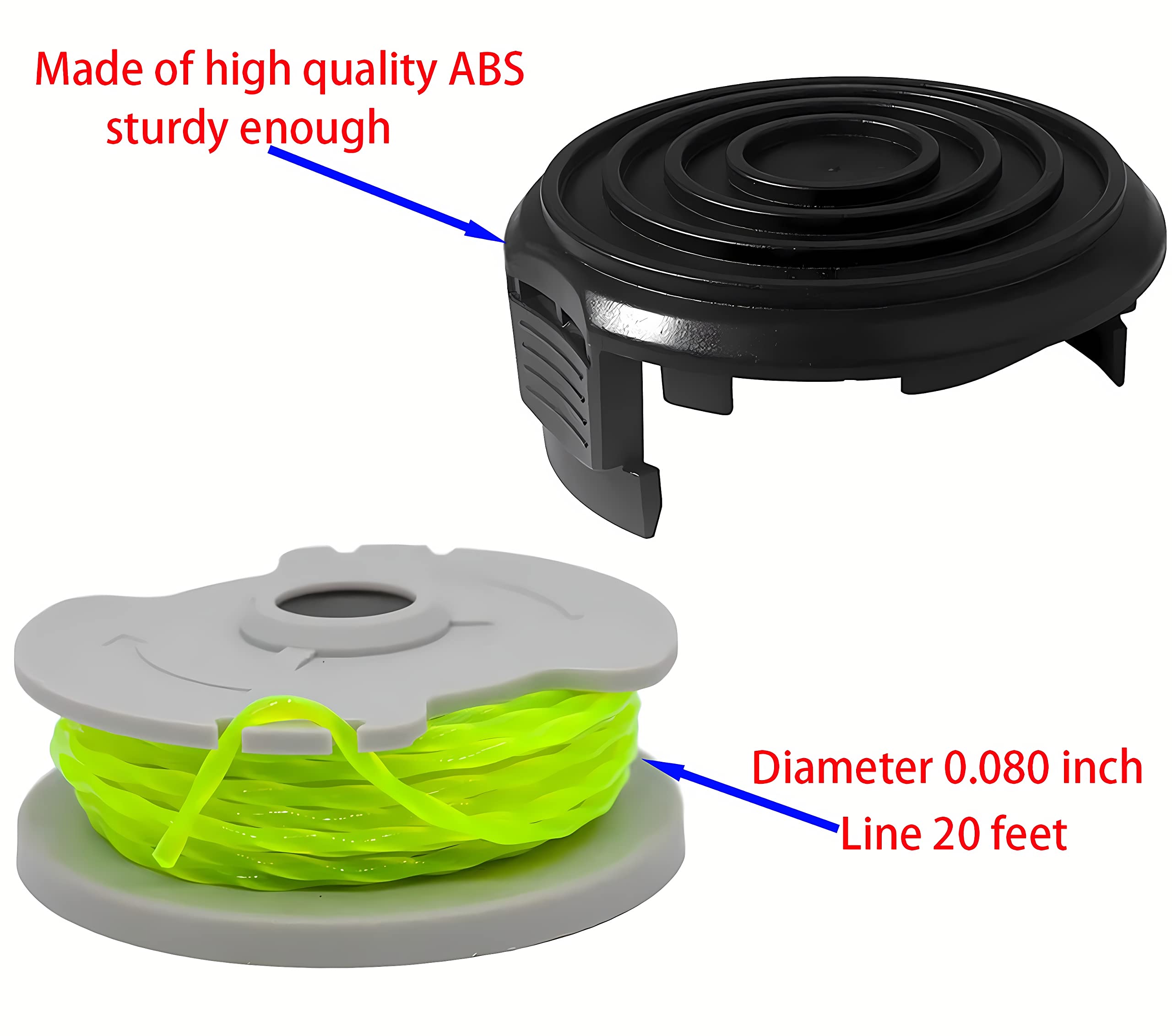 KeyHAO Worx-compatible spool works with WG184 for consistent cuts.