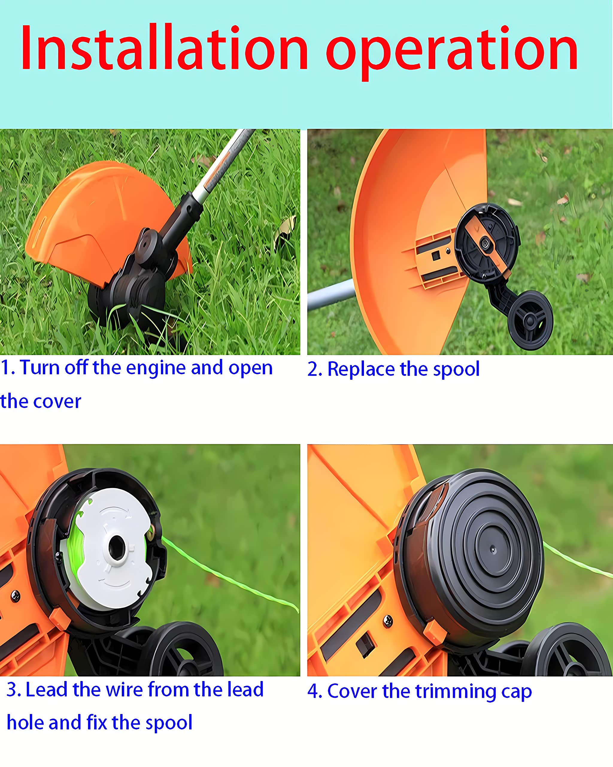 KeyHAO Worx-compatible spool works with WG191 for durable replacement spools.