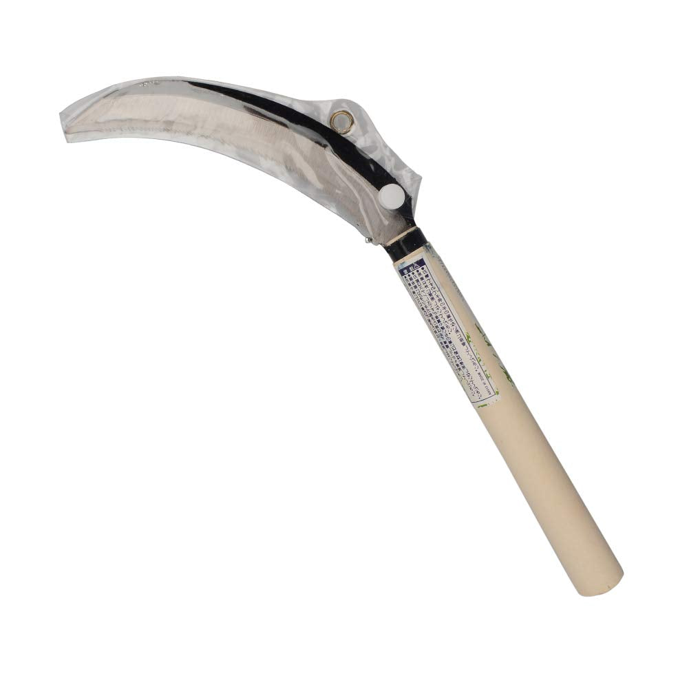 KEYI Grass Sickle carbon steel blade delivers sharp cuts for precise weed control.