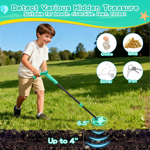 Keyixize kids detector height adjustable from 24.5 to 33.5 inches for growing explorers.