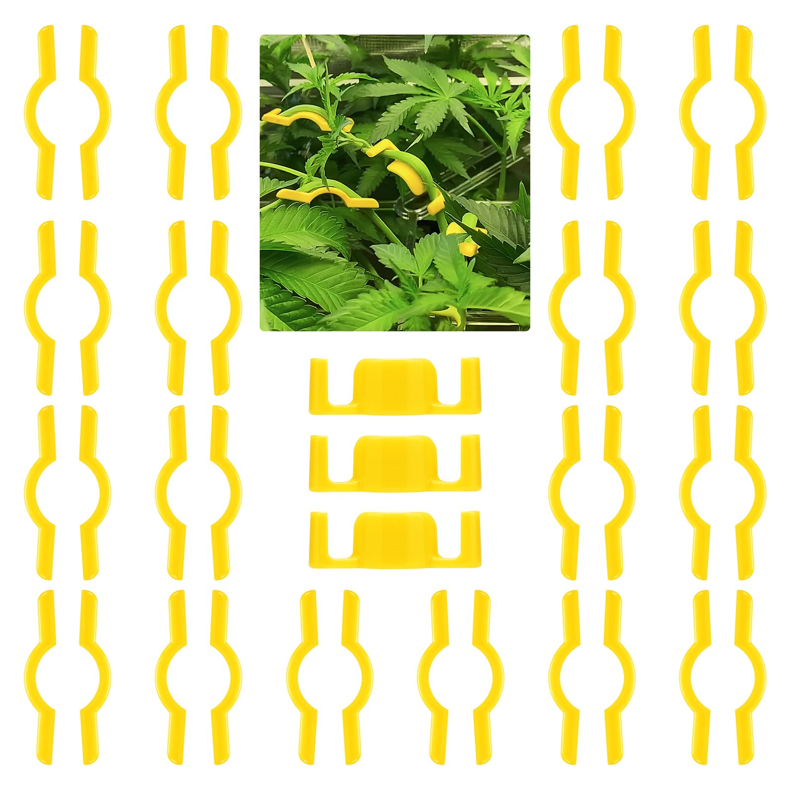 Keymarx reusable stem supports encourage sturdy plant structure.