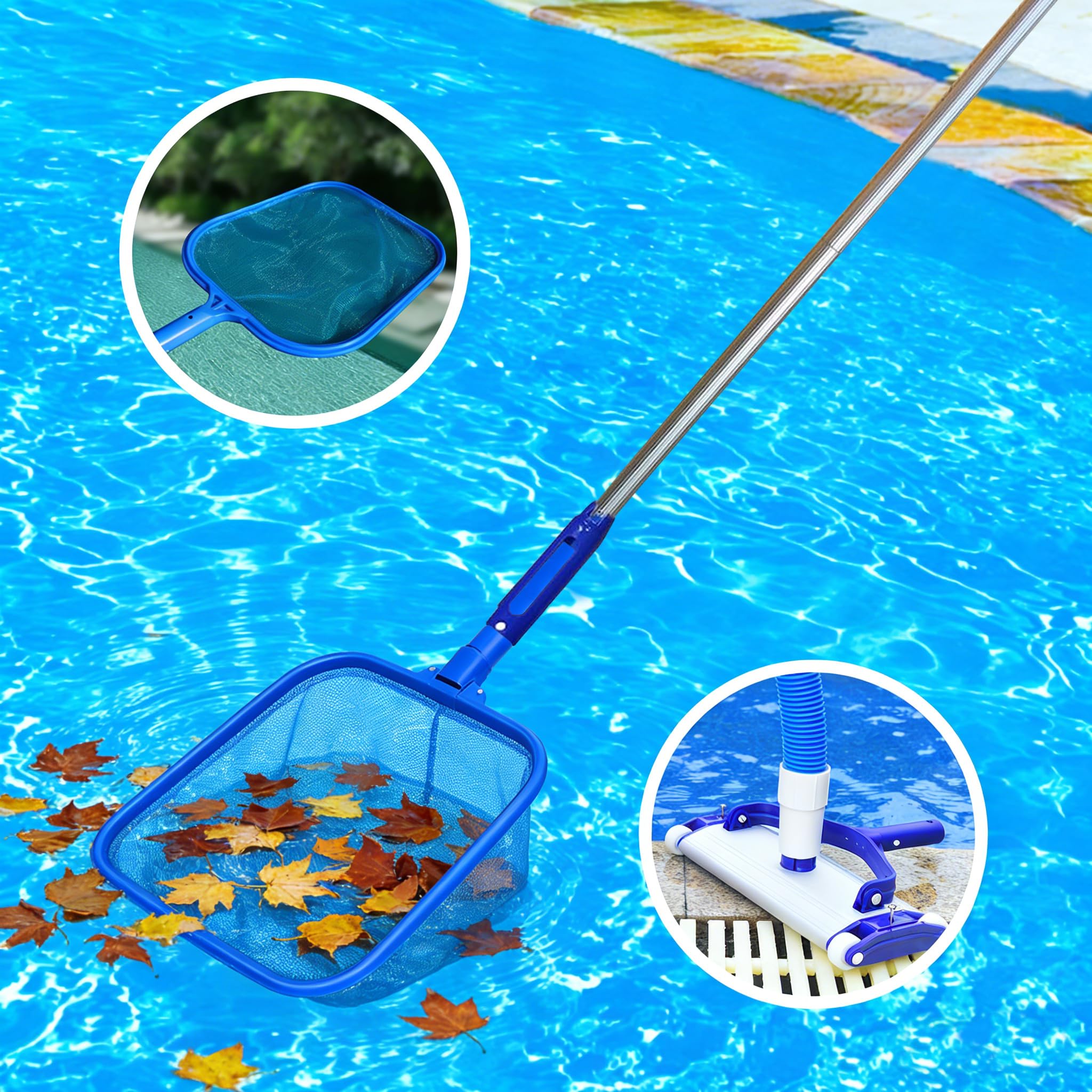 Keyrank above-ground pool hook supports quick, tool-free adjustments.