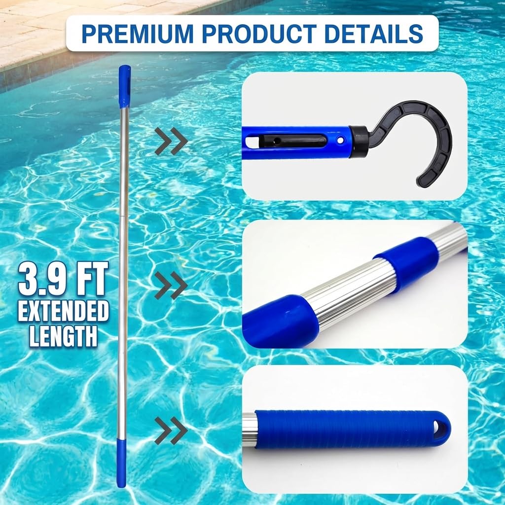 Keyrank accessories hook for pool vacuum robot keeps cords organized during cleaning.