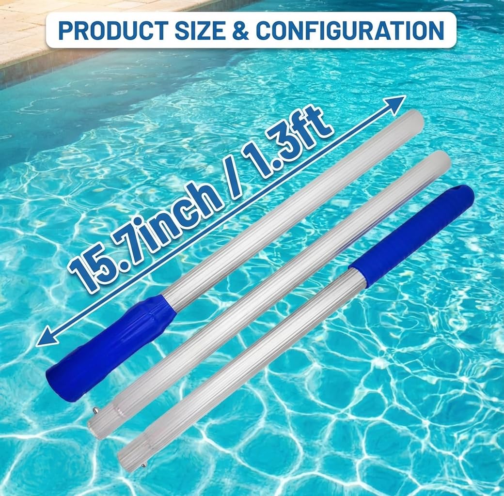 Keyrank cordless pool cleaner hook attachment supports versatile cord management above water.