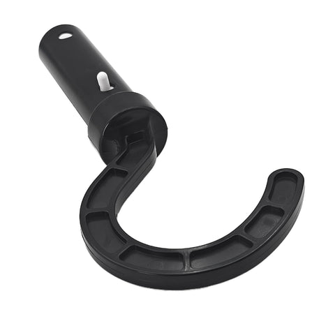 Keyrank hook enables quick retrieval without wet hands.