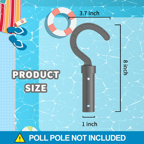 Keyrank Hook universal pool robot accessory attaches to telescopic poles for easy lifting.