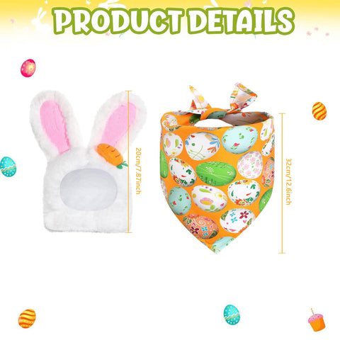 Kezzfpa Easter Goose Outfit on bandana shows colorful Easter egg details