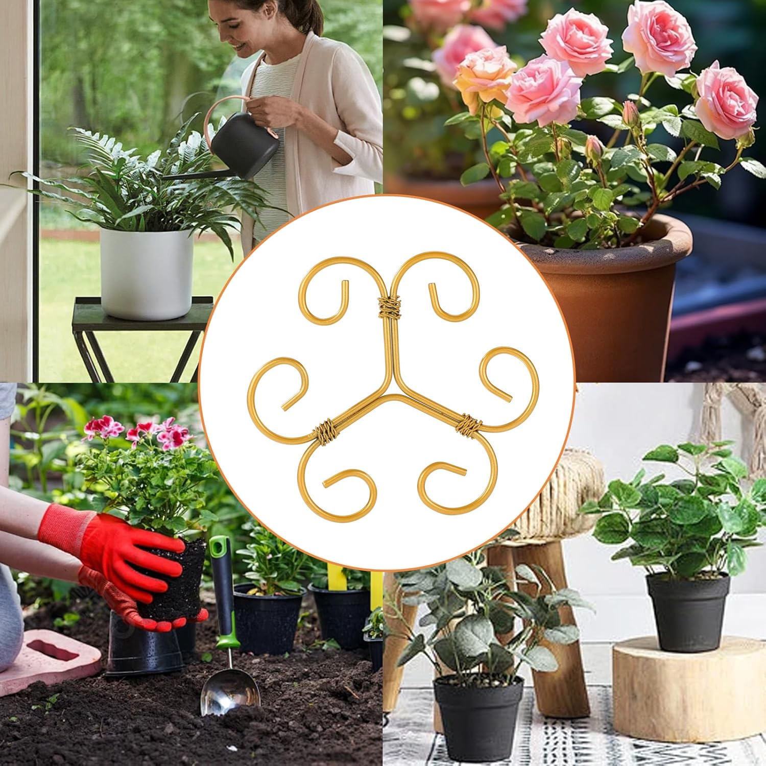 Kezzfpa indoor-outdoor plant stake provides versatile stability for various spaces.
