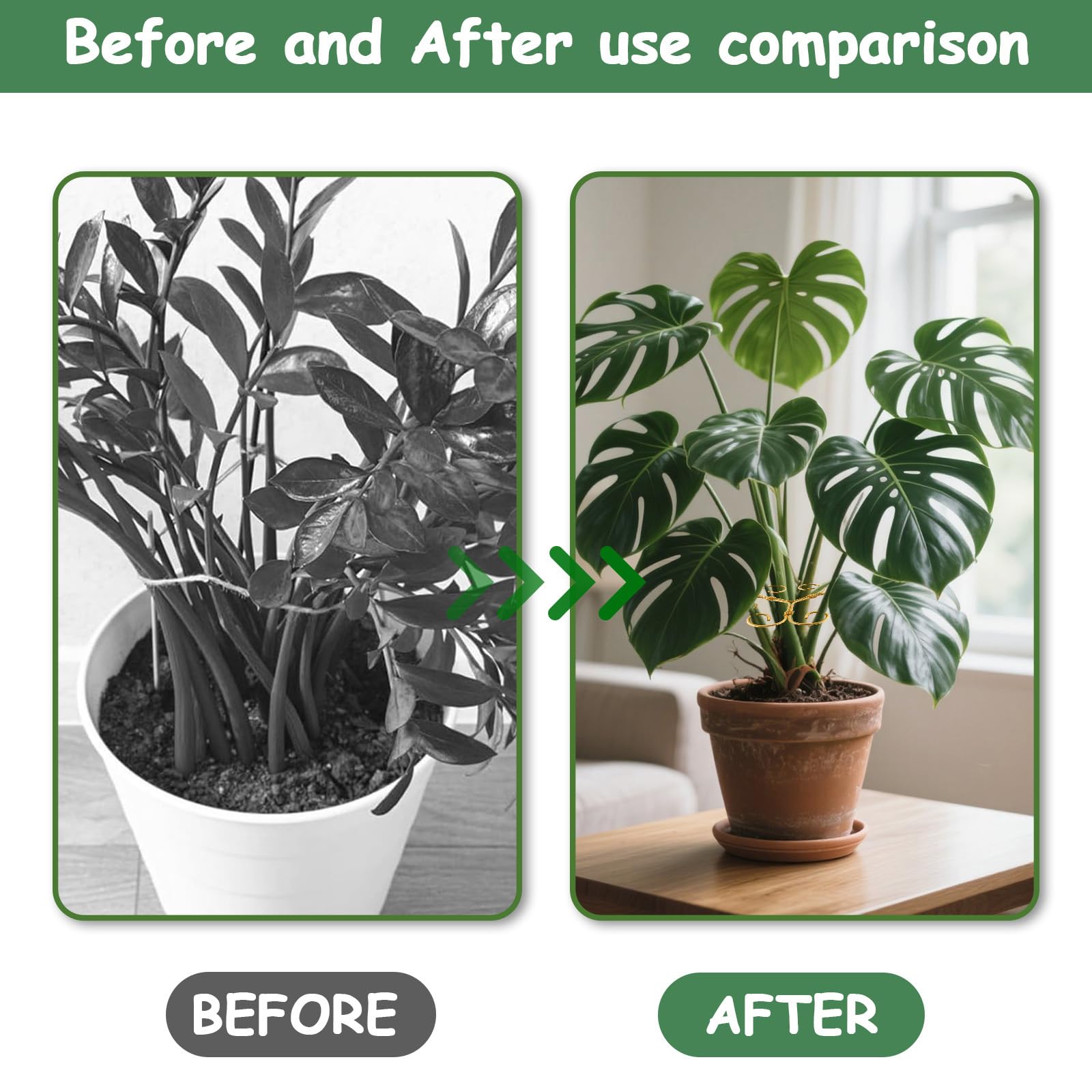Kezzfpa leaf-shaped plant support adds decoration while guiding growth.