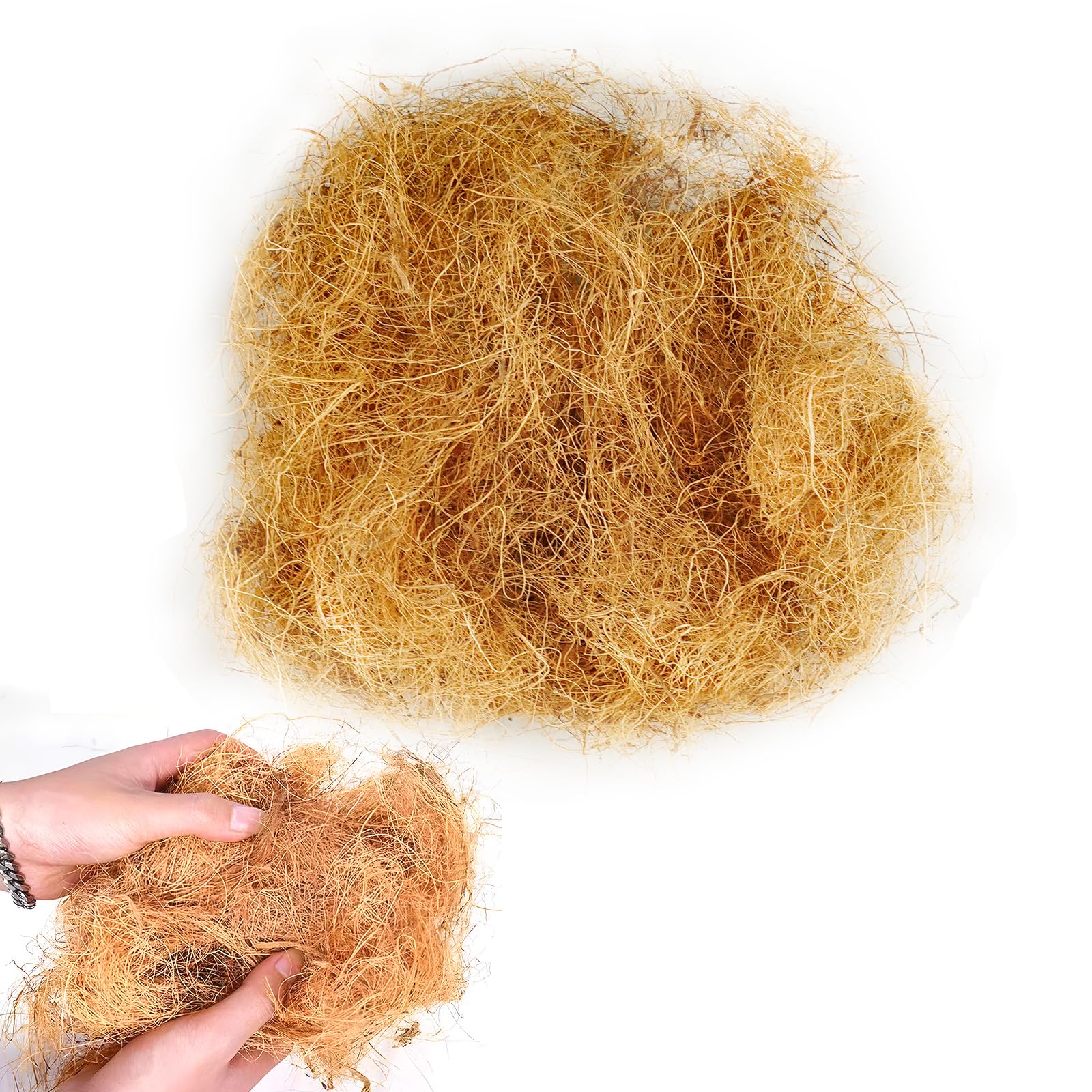 KFAREJGOAE coconut husk fiber mulch base for orchid pots enhances drainage and aeration