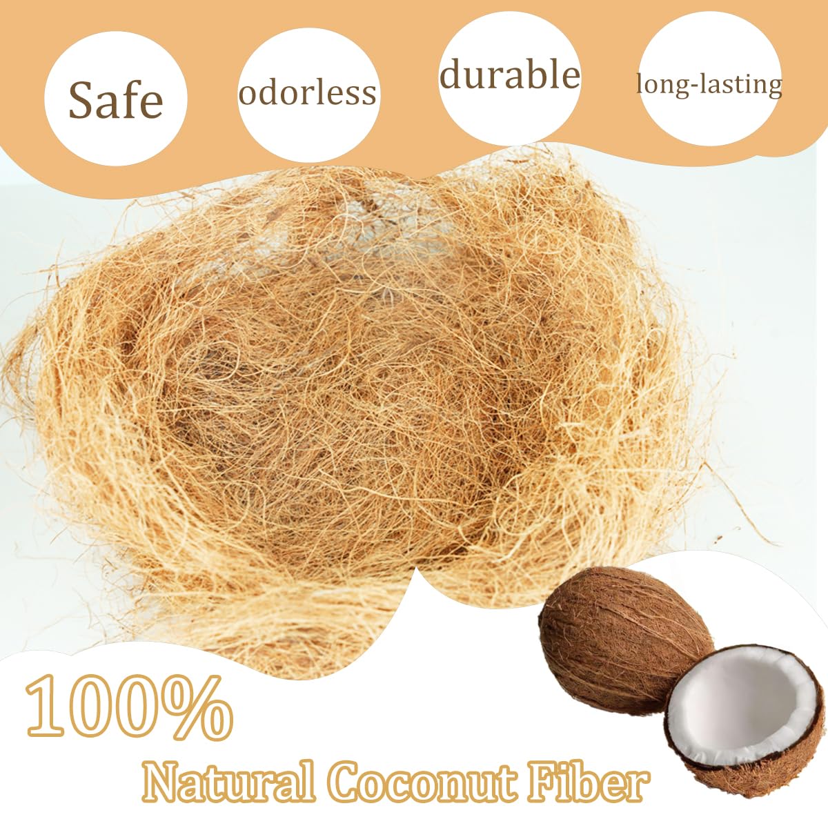 KFAREJGOAE natural fiber for bird nesting and garden use in homes.