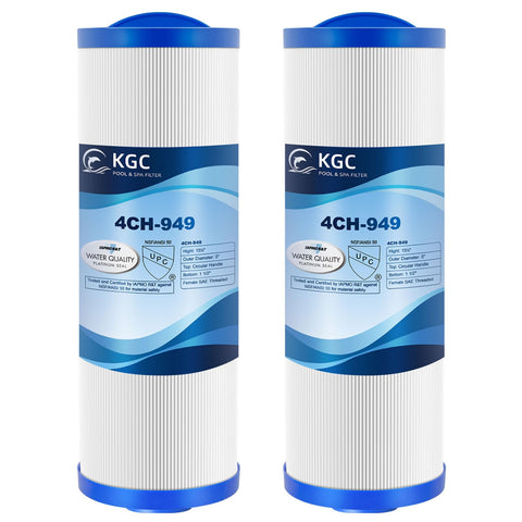 KGC 4CH-949 spa filter two-pack packaging for quick replacement