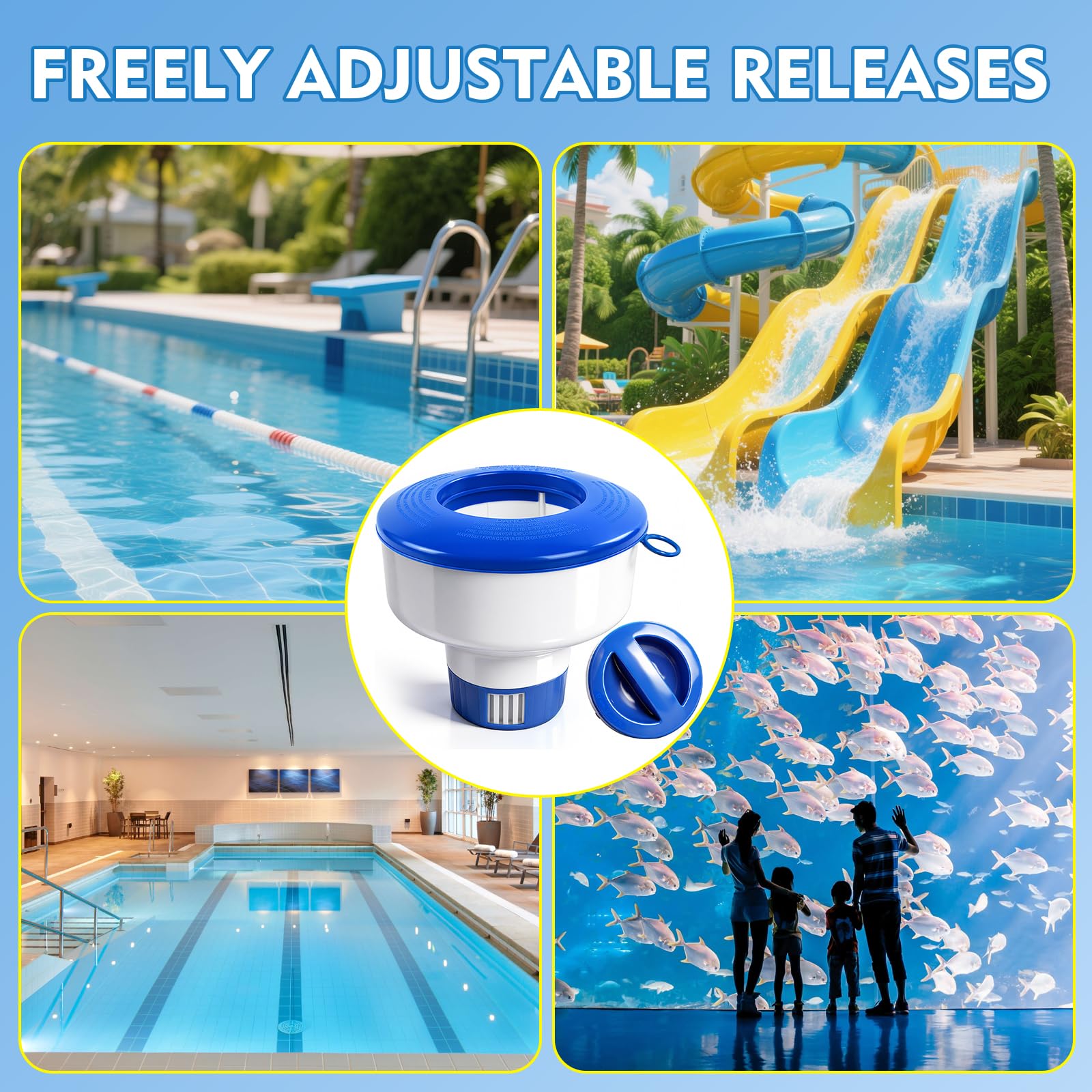 KGC durable ABS plastic dispenser designed for long-term pool use