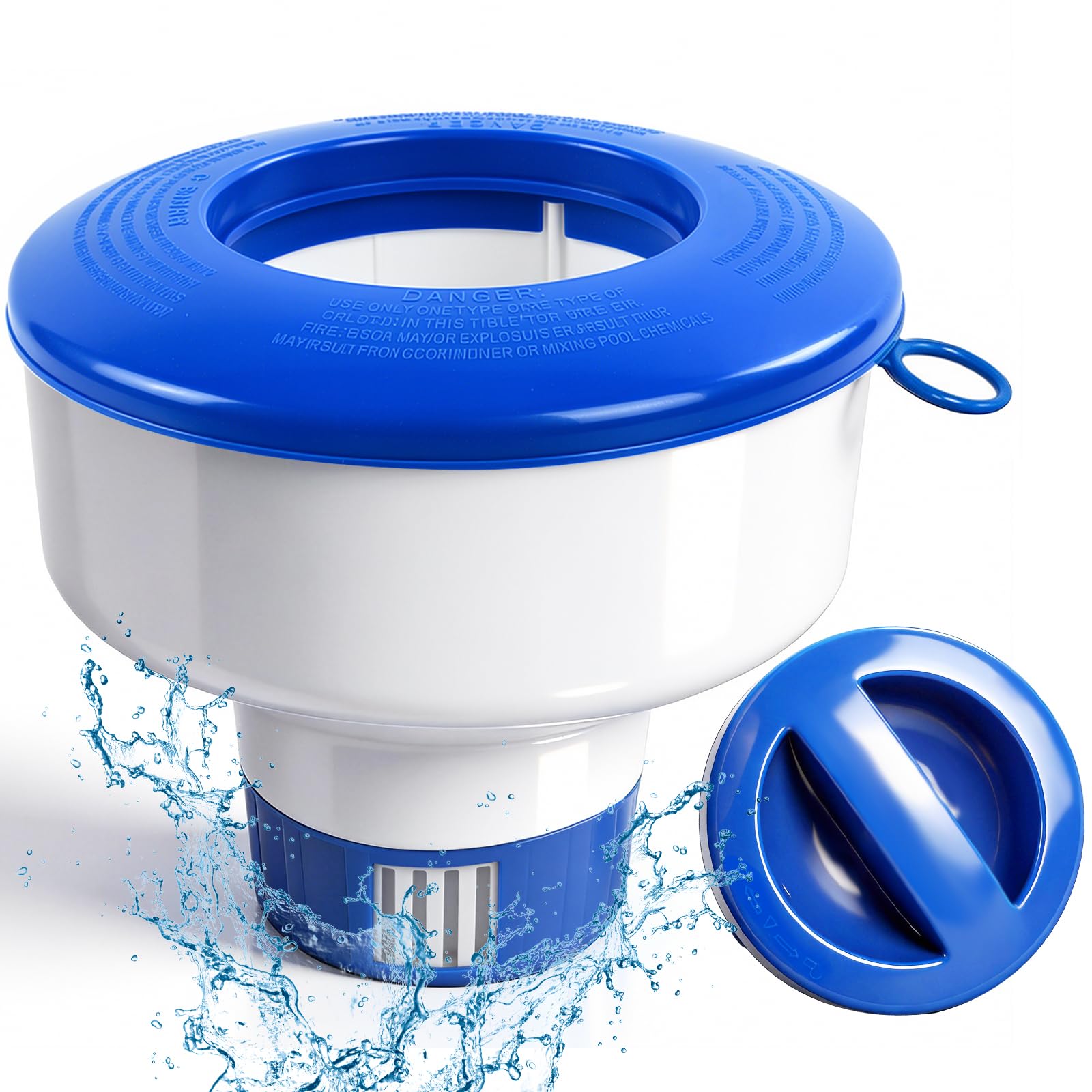 KGC floating chlorine dispenser 7in keeps pool water balanced and clear