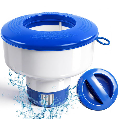 KGC floating chlorine dispenser 7in keeps pool water balanced and clear