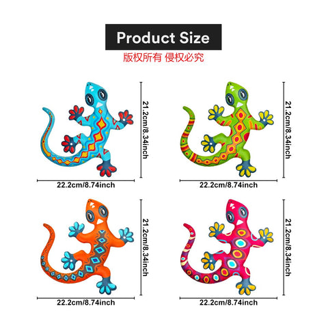 Kggetr outdoor gecko art withstands weather while keeping color vibrant