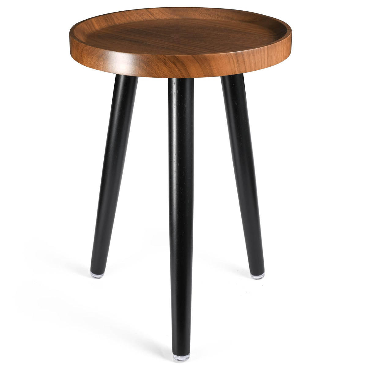 KGPLOME indoor plant stand with walnut raised tray, keeps pots steady and drip-free.