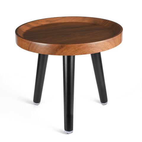 KGPLOME indoor plant stand walnut top view shows display and stability.