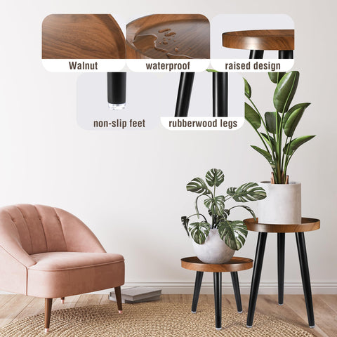 KGPLOME indoor stand multi-use side table for plants, beverages, or decor.