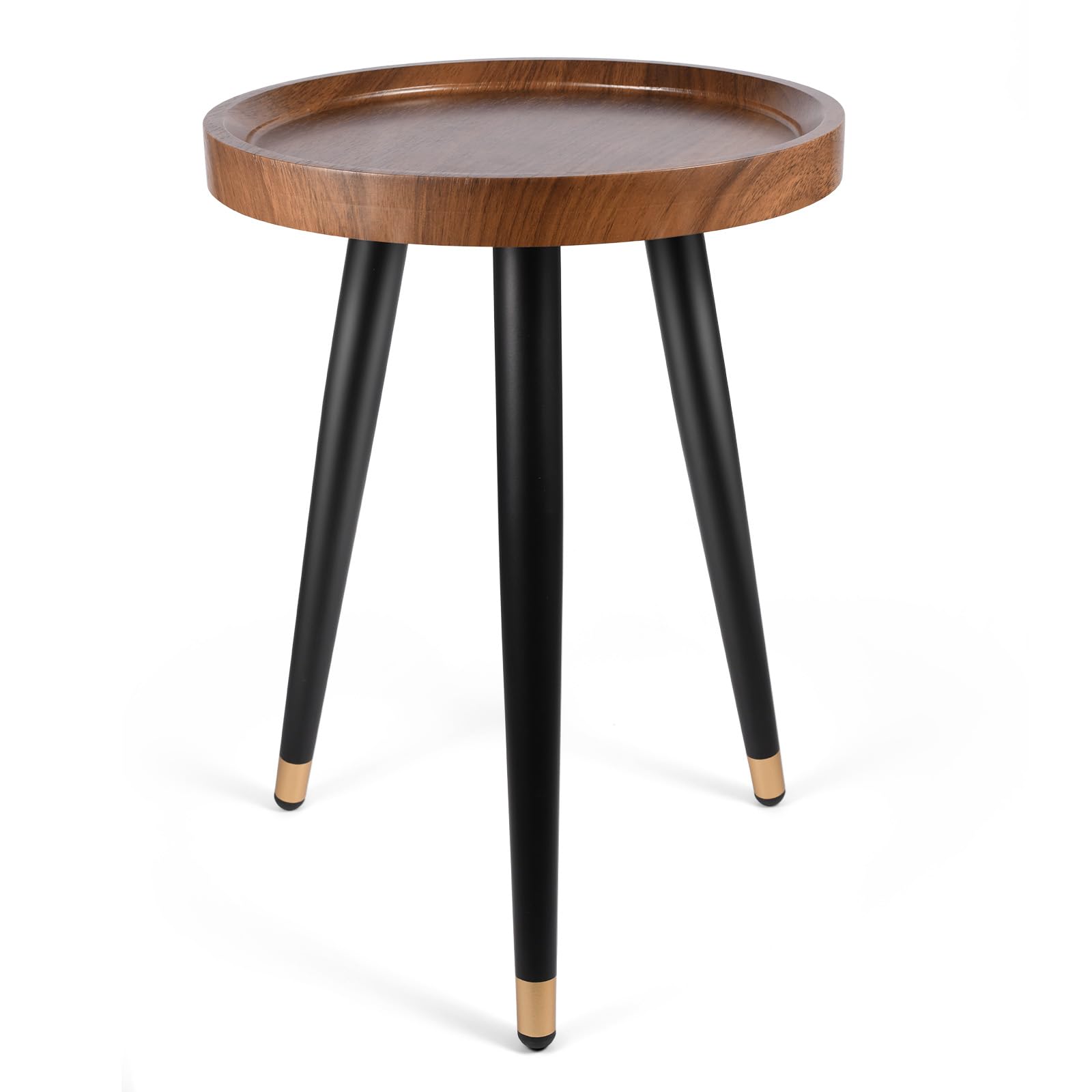 KGPLOME mid-century walnut wood plant table adds warmth to living spaces.