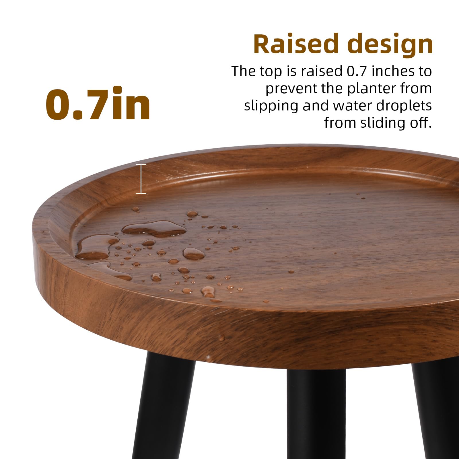 KGPLOME raised design tray prevents slips and drips on your furniture.