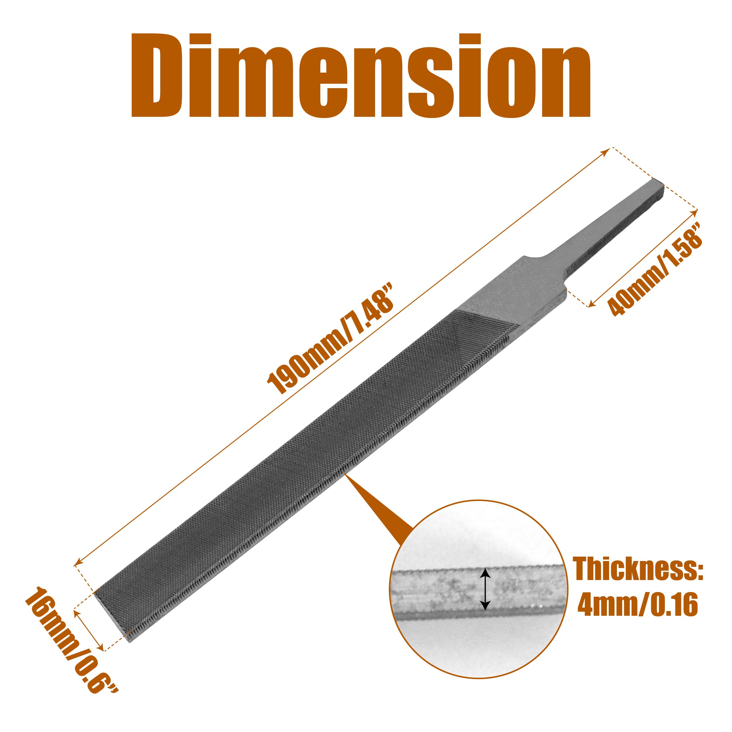 KH866 high-carbon steel file close-up showing durable teeth for long life