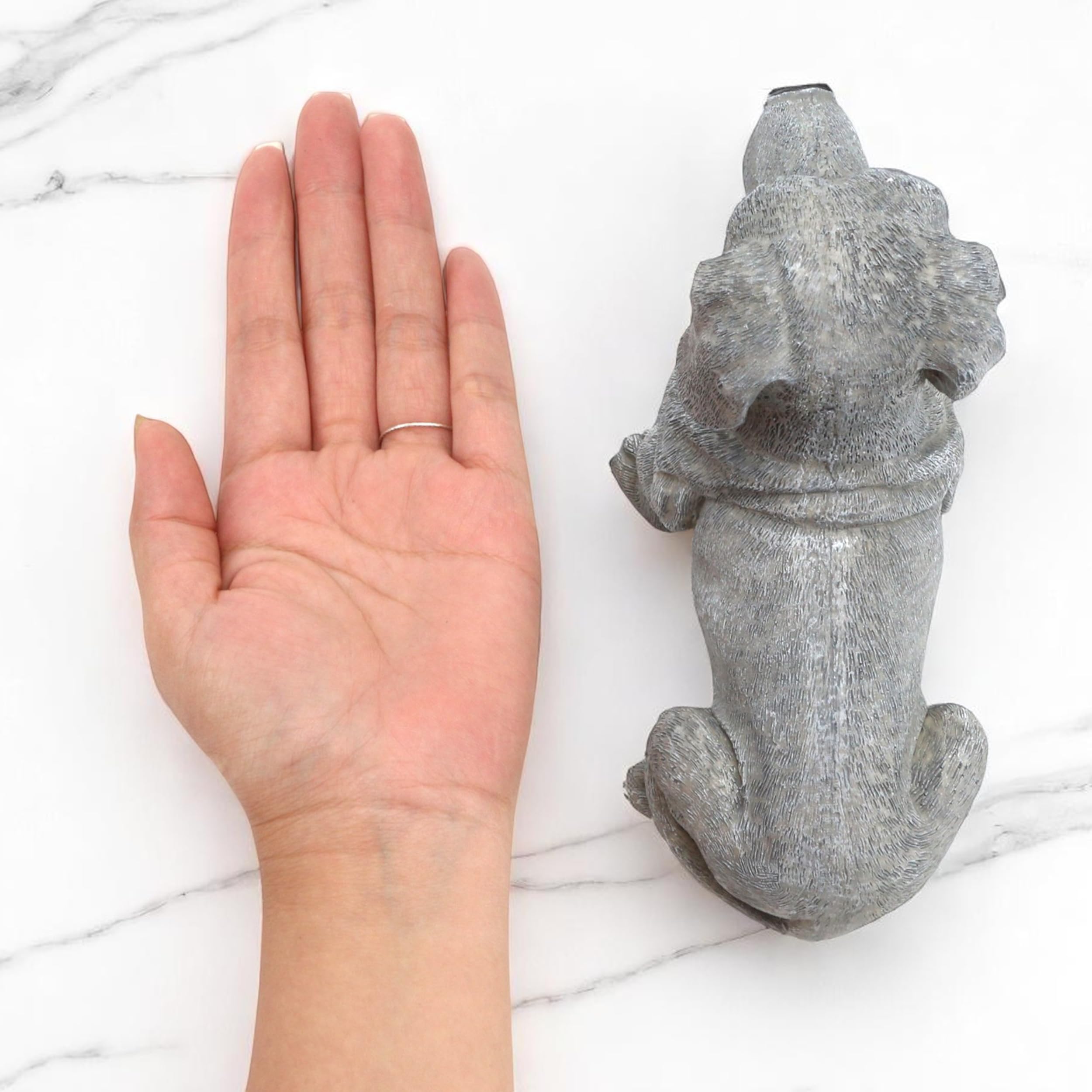 KH866 resin dachshund memorial ornament with durable, waterproof finish.