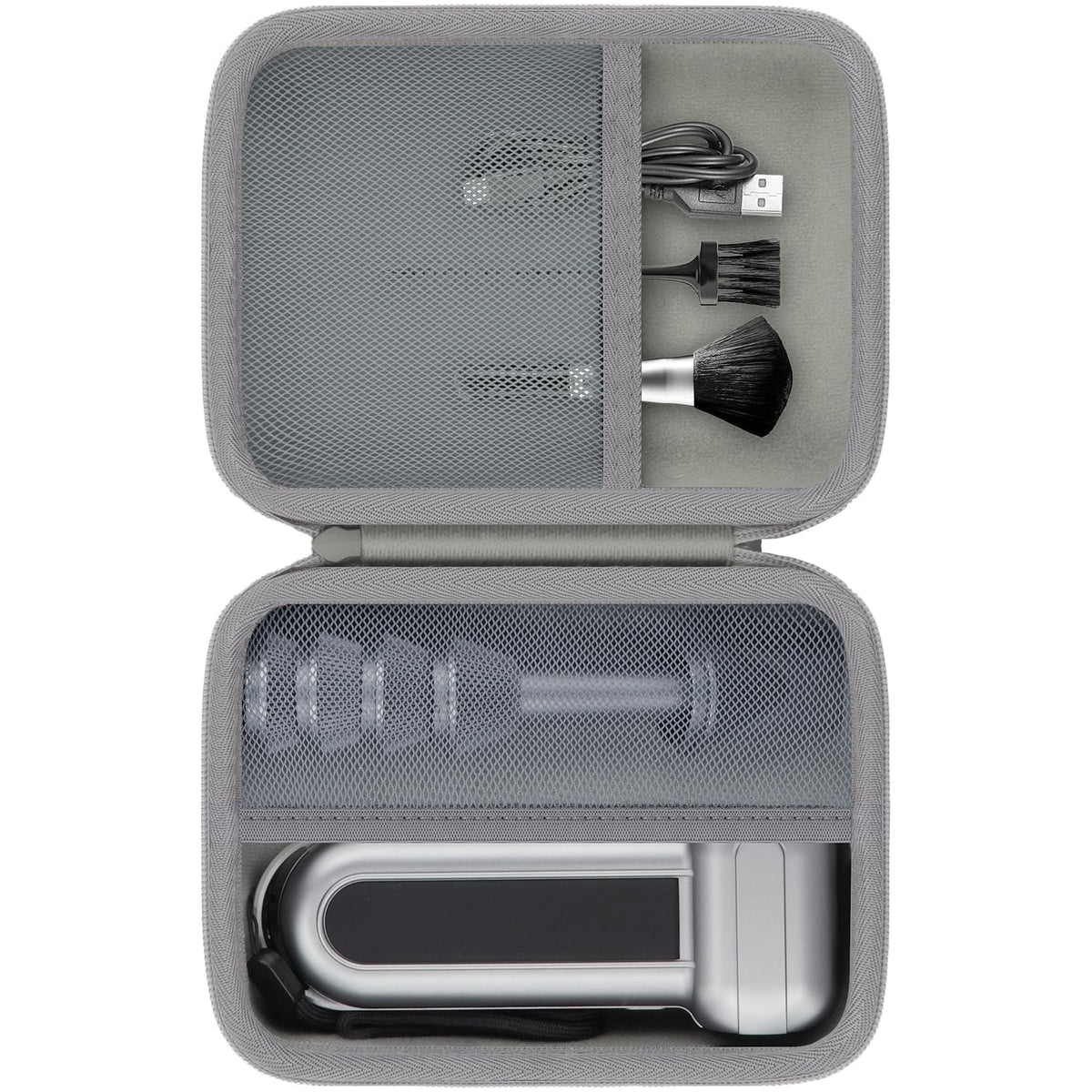 Khanka hard-shell exterior case protects Wolfbox MF100 during transport with rigid shell.