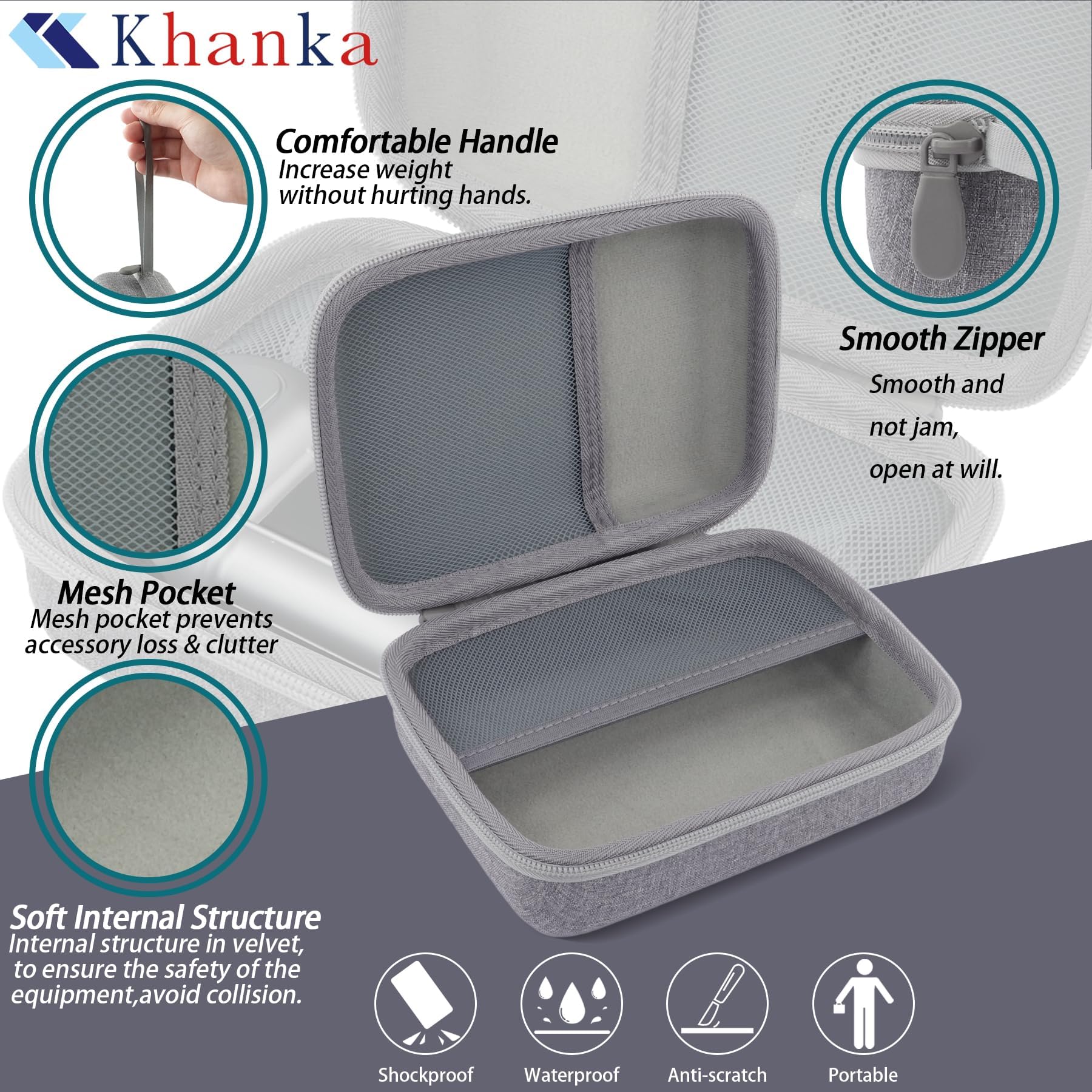 Khanka nozzle compartment holds Wolfbox MF100 attachments in place.