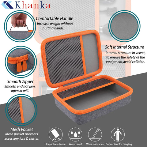 Khanka MF200 case using mesh organizer to secure nozzles and cables.