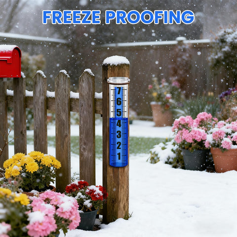 Khaornix outdoor rain gauge used in garden for easy tracking.