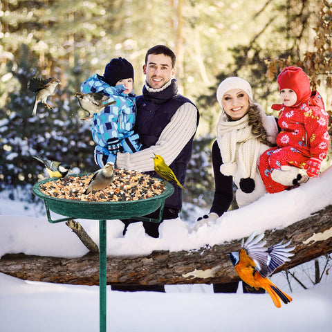 KHayRovies easy-assembly birdbath saves setup time for yards
