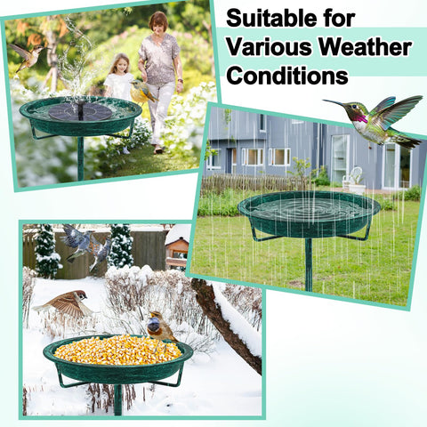 KHayRovies retro green birdbath complements any yard landscape