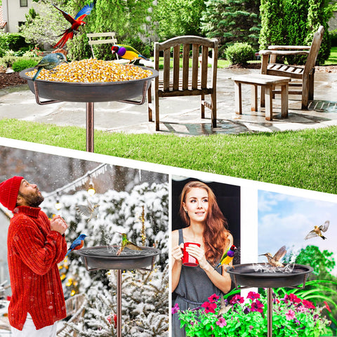 KHayRovies weather-resistant metal coating protects the stand against the elements.