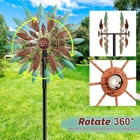 KHayRovies windspinner four blades maximize visual interest in windy days.