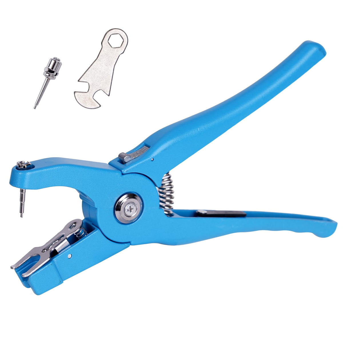 KHEARPSL cattle ear tagger blue aluminum body for smooth field tagging.