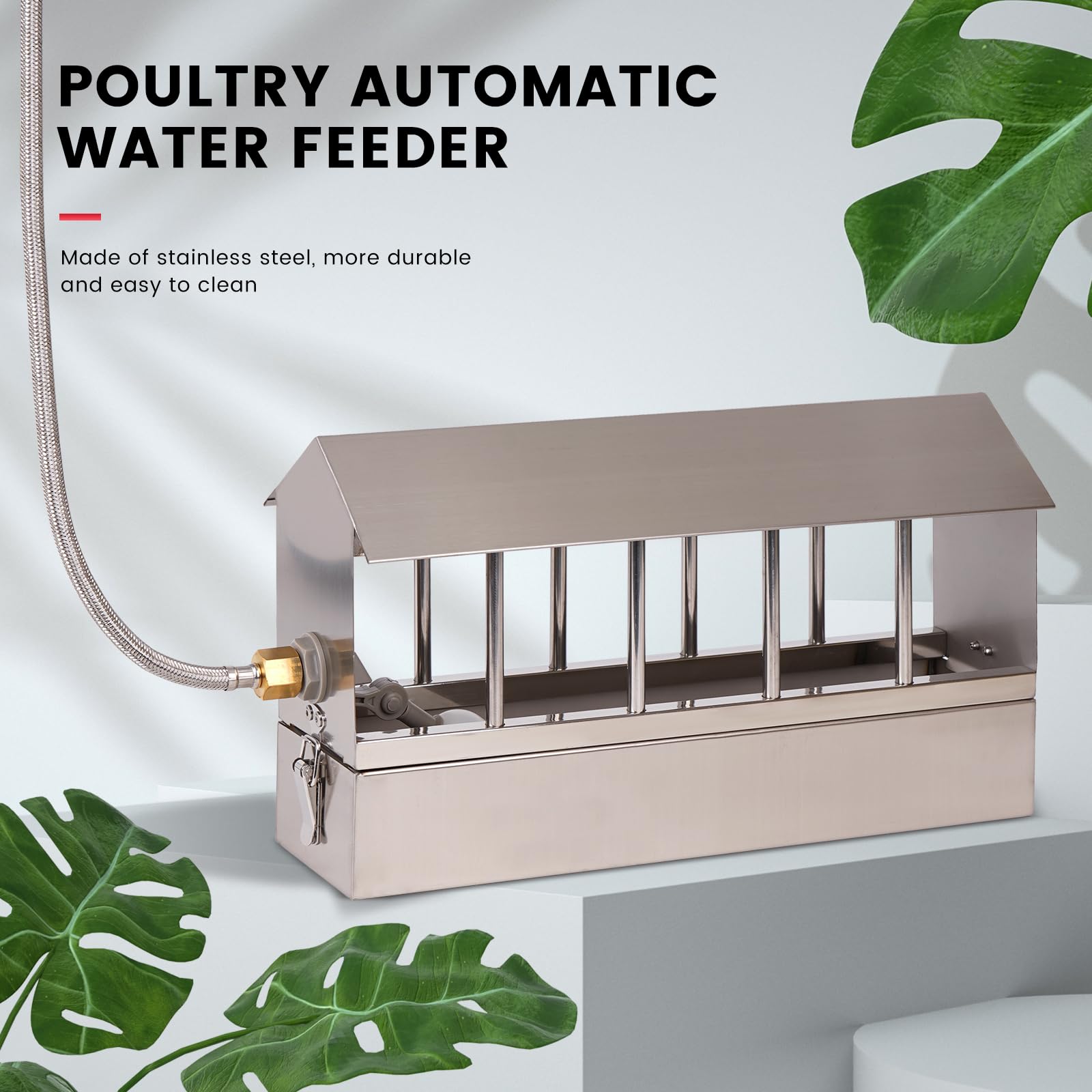KHEARPSL Easy-clean-water-dispenser supports low-maintenance poultry care.