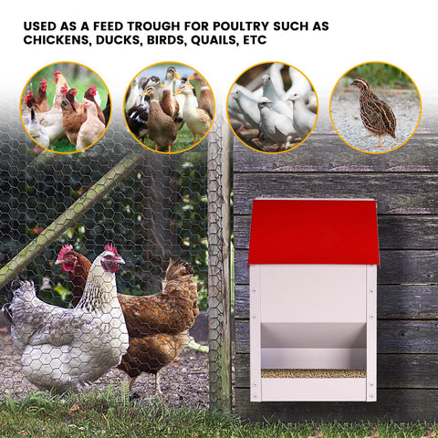 KHEARPSL durable galvanized feeder, easy to clean after use.